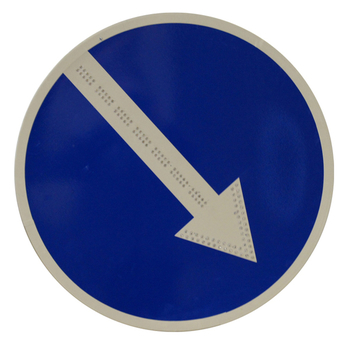 Знак 4.2.1 объезд препятствия справа (диаметр 700мм) - Дорожные знаки - Светодиодные знаки - vektorb.ru